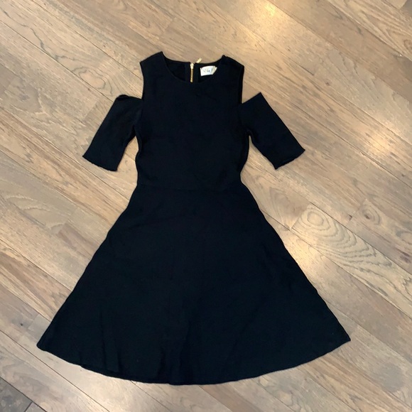 Eliza J black dress cold shoulder size S/P - Picture 1 of 6